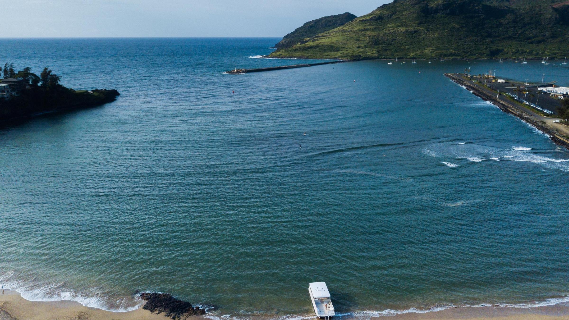 Kalapaki Bay Aerial view, Sunset Cruise
