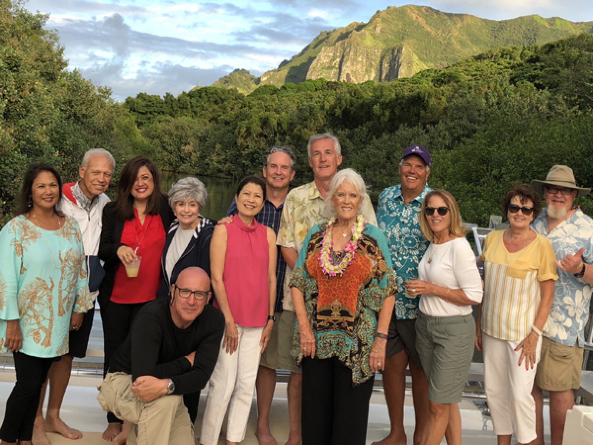 a group of people posing for a photo